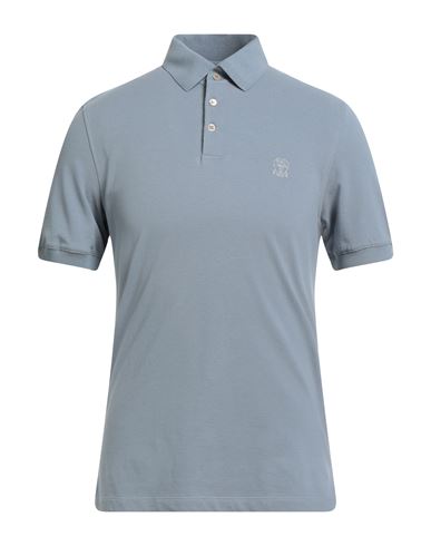 Man Polo shirt Light blue Size S Cotton