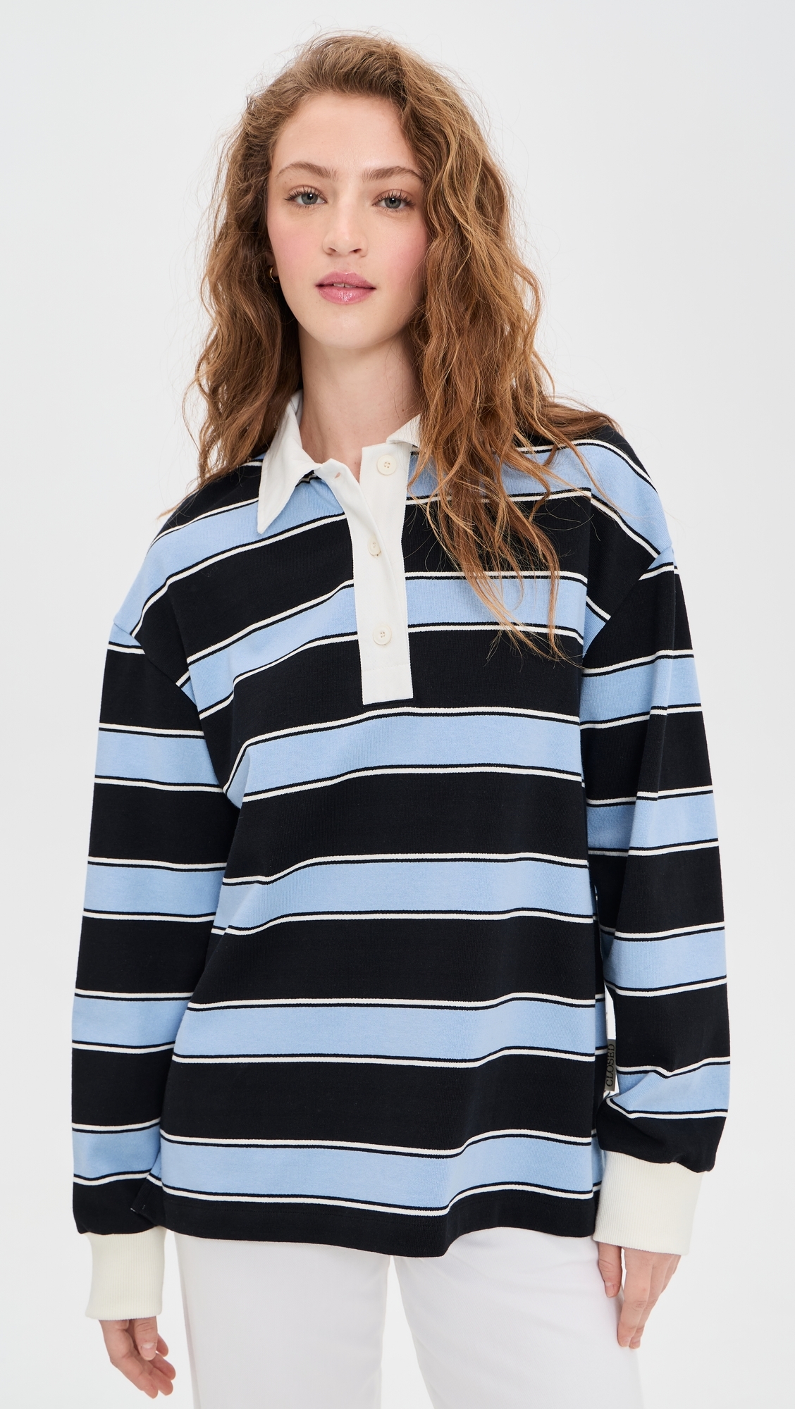 Striped Rugby Shirt Sky Blue