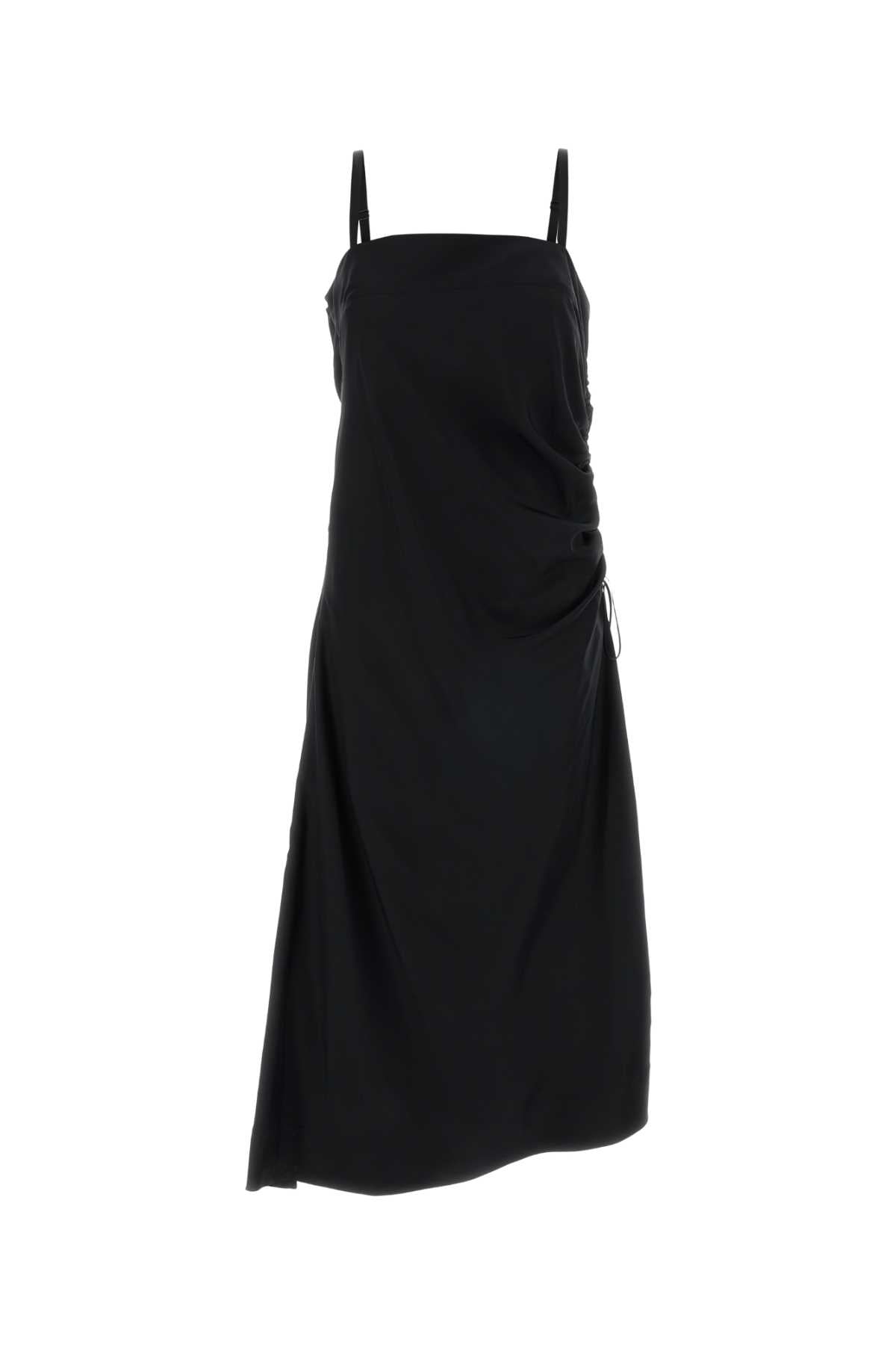 Silk Slip Dress — Black