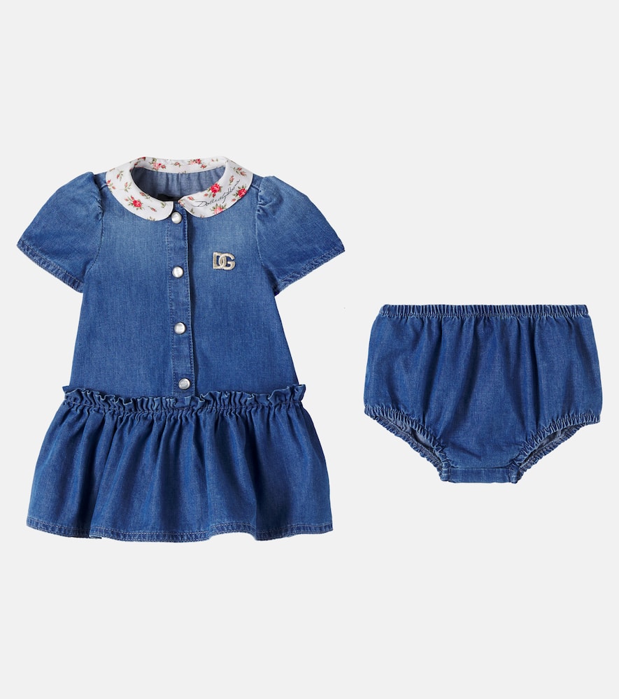 Baby DG denim dress and bloomers set