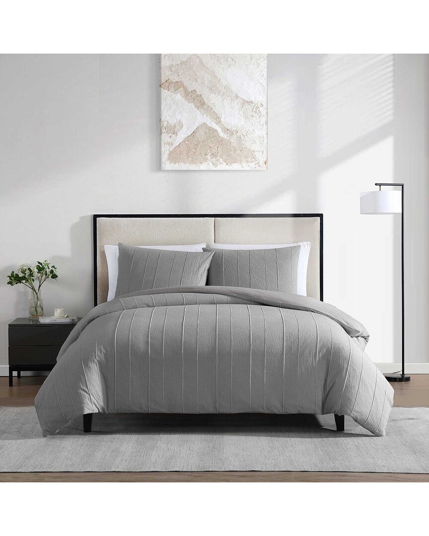 Tucks Cotton Jacquard Duvet Set