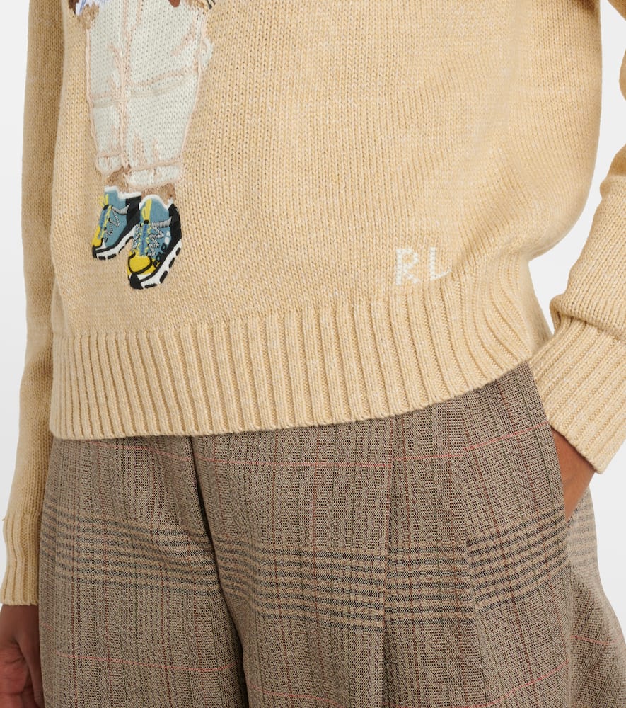 Polo Bear intarsia cotton sweater