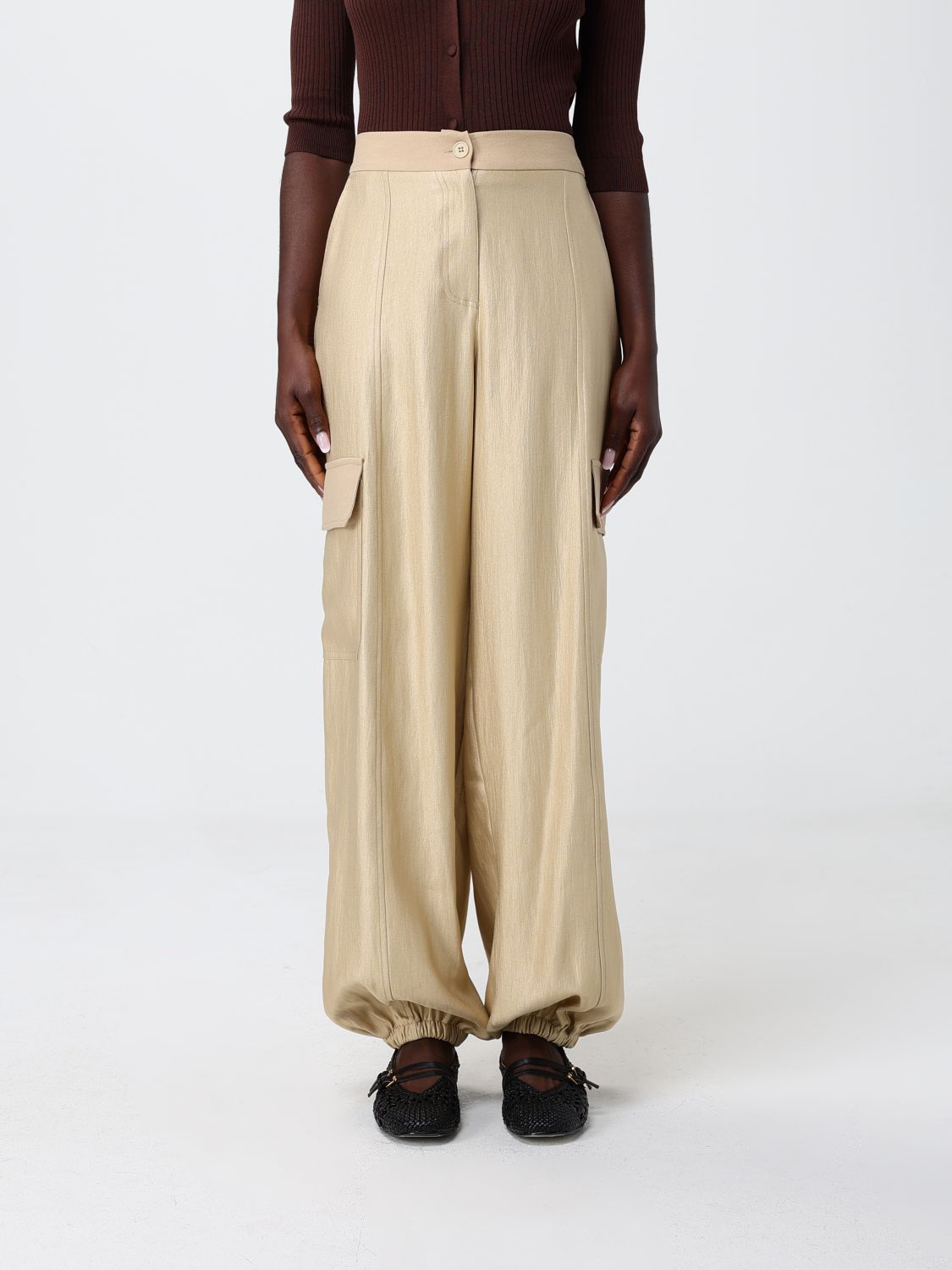 Pants Woman color Beige