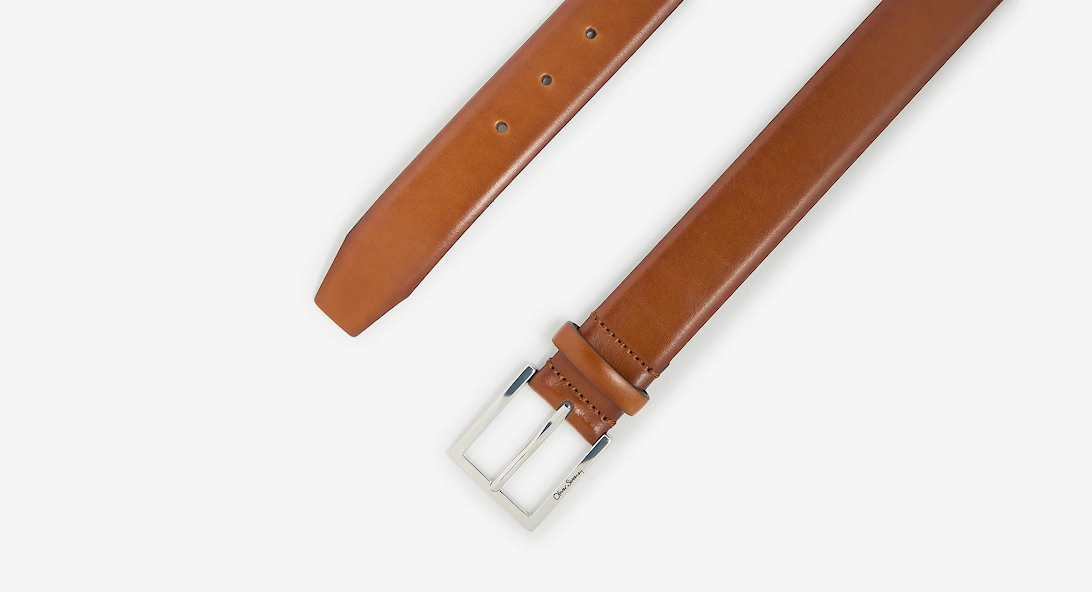 Men's Oliver Sweeney Calf Leather Belt - Brown