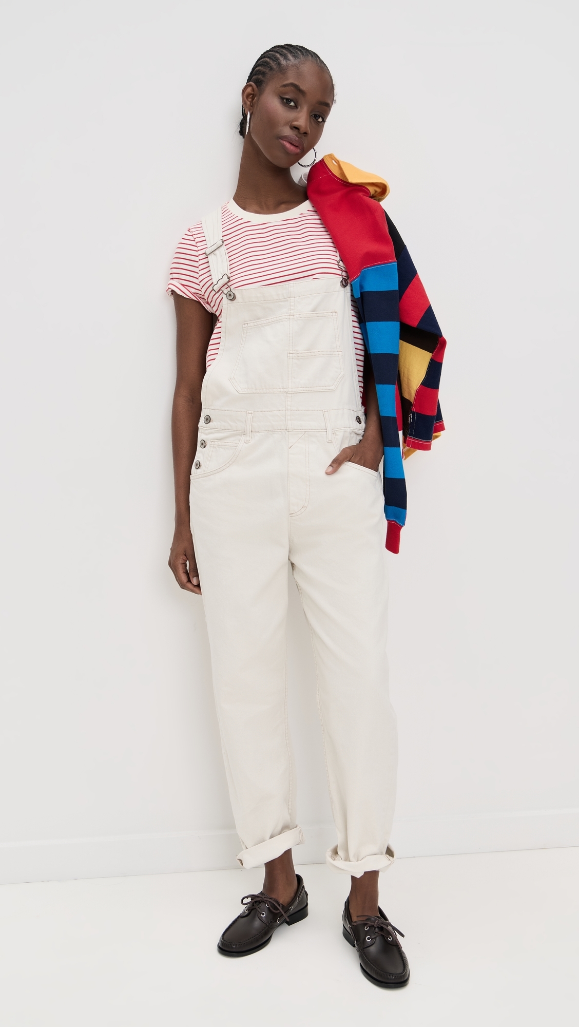Free People Ziggy Overalls Parchment
