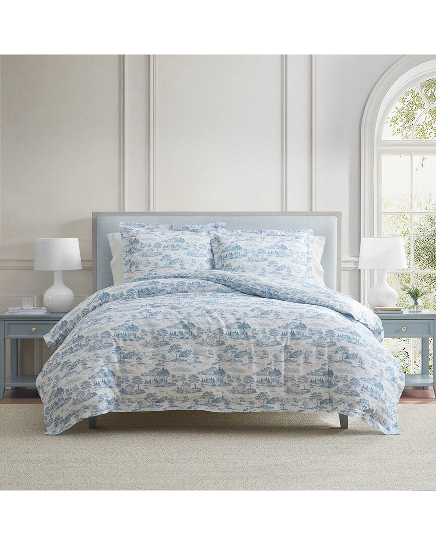 Farmhouse Toile Cotton Sateen Comforter Set
