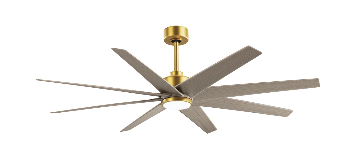 Brushed Brass 64" Ceiling Fan from the Ariella-LK Collection