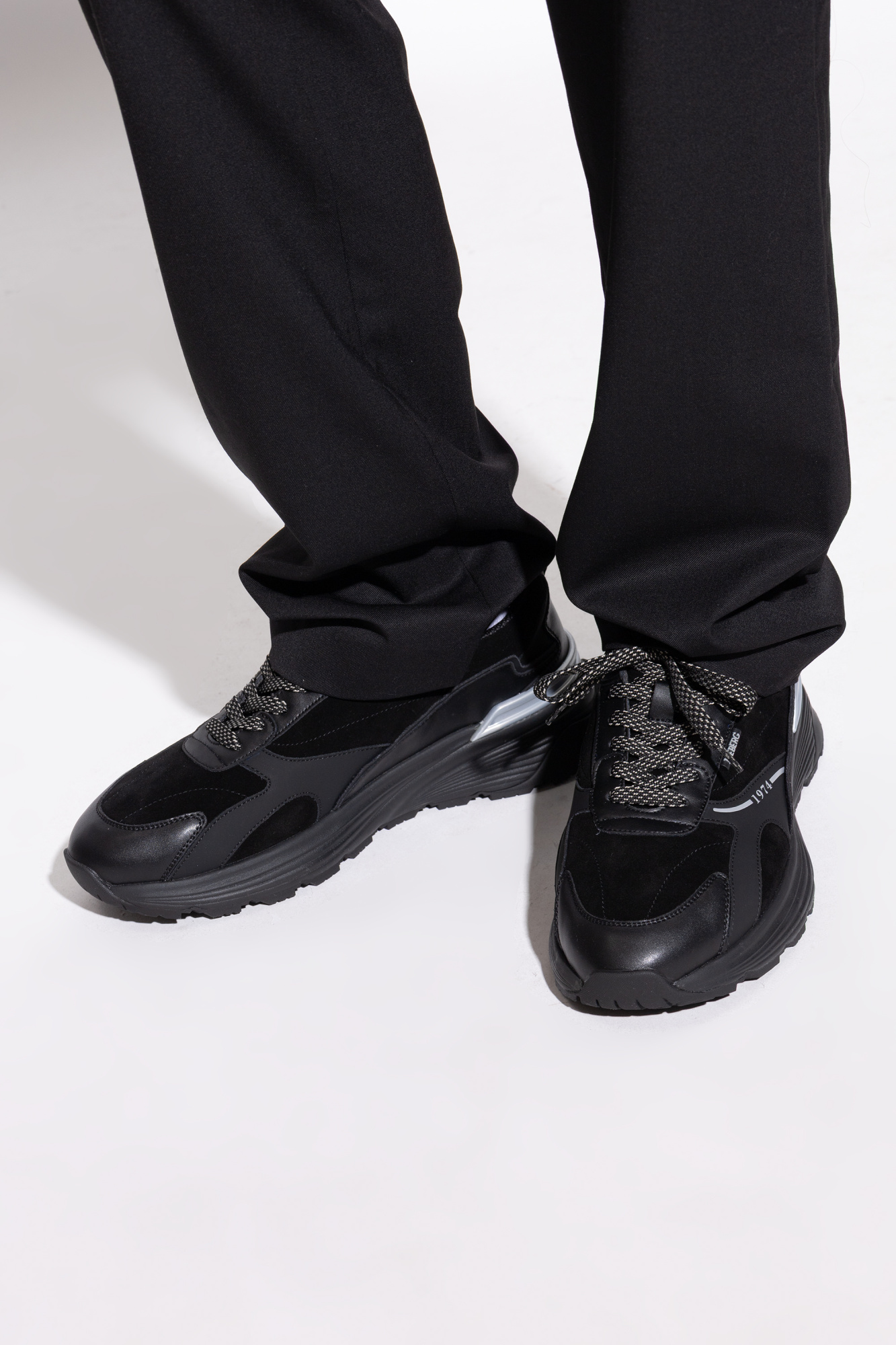 Sports Shoes With Logo, Men's, Black