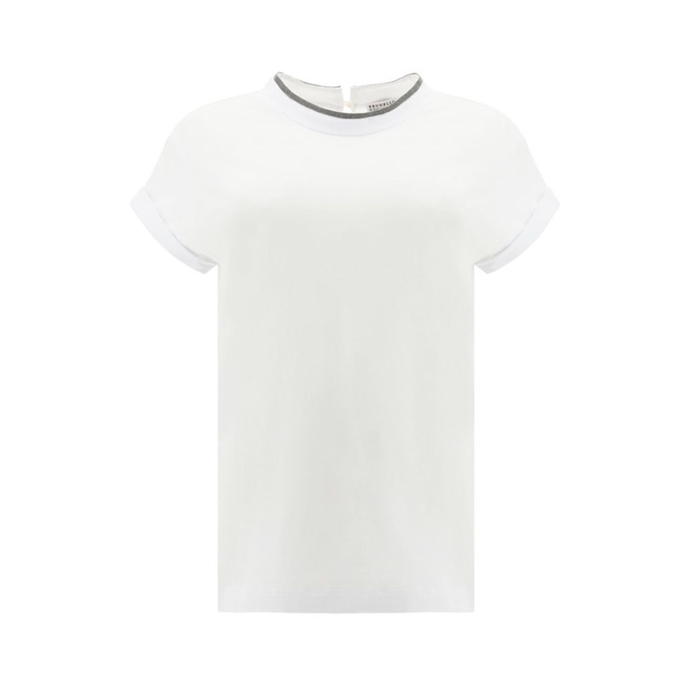 Monili-Trim T-Shirt — White
