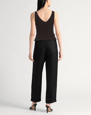 Woman Top Dark brown Size 10 Silk