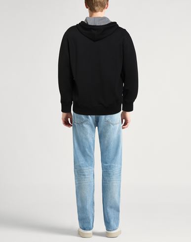 Man Sweatshirt Black Size L Cotton, Polyamide, Cashmere, Silk