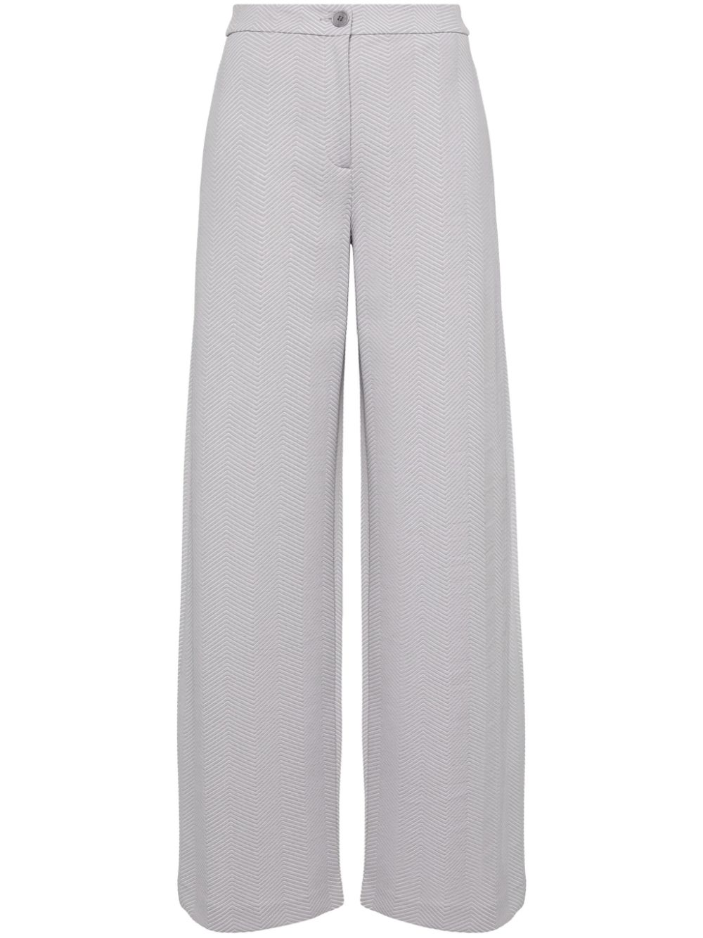 Chevron-stitch straight-leg trousers - Purple
