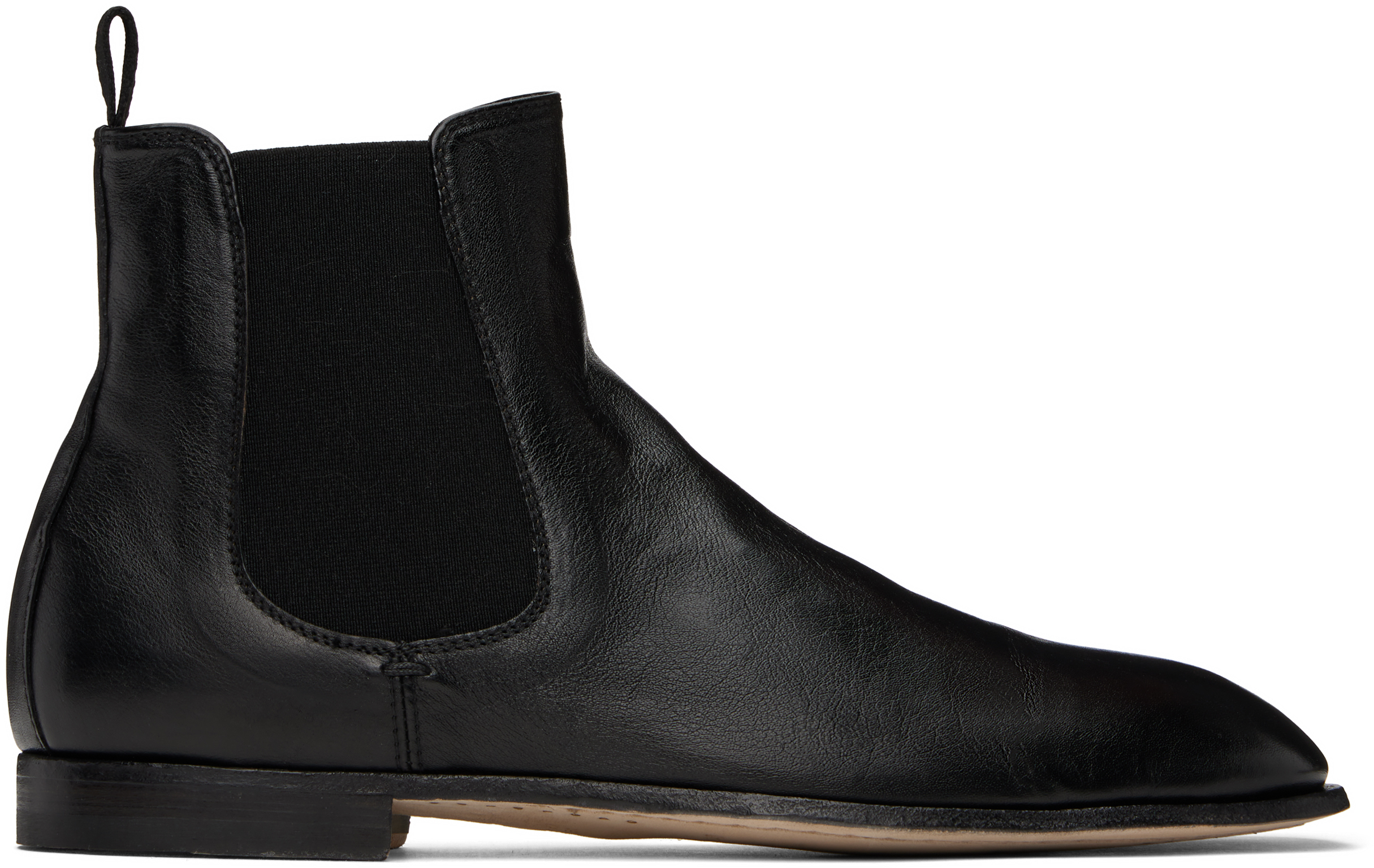 Officine Creative Black Solitude 004 Chelsea Boots