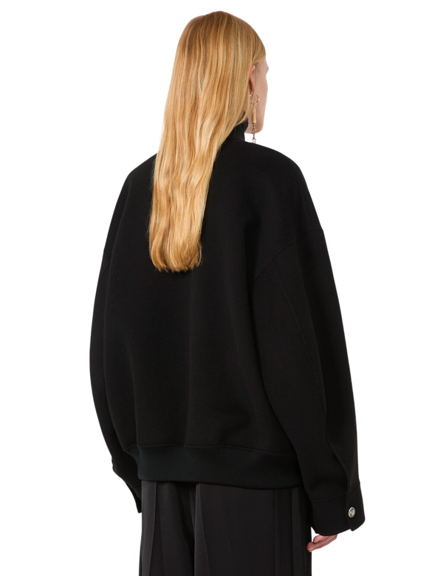 Black Mock Collar Jacket
