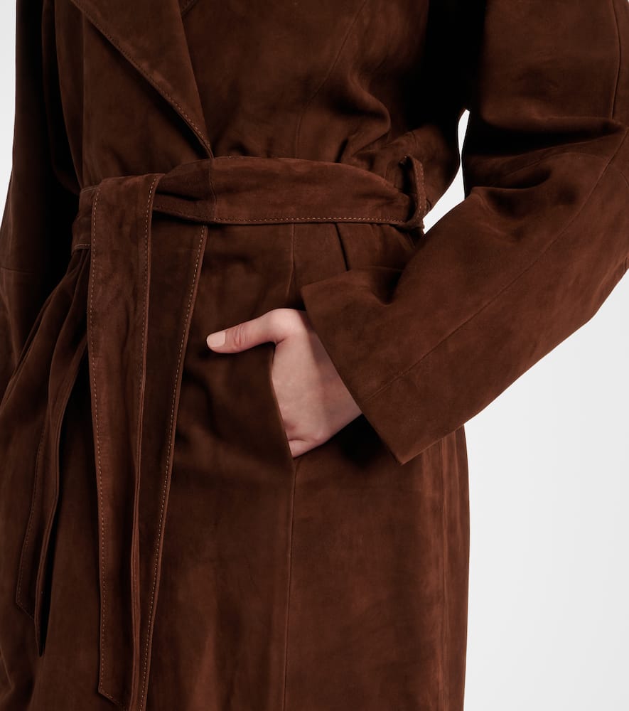 Althea suede wrap coat