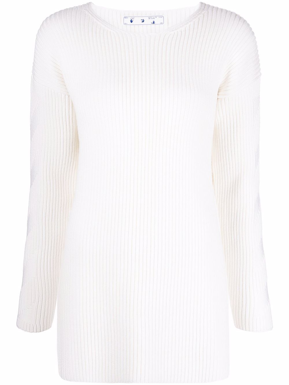 Ribbed-knit wool jumper