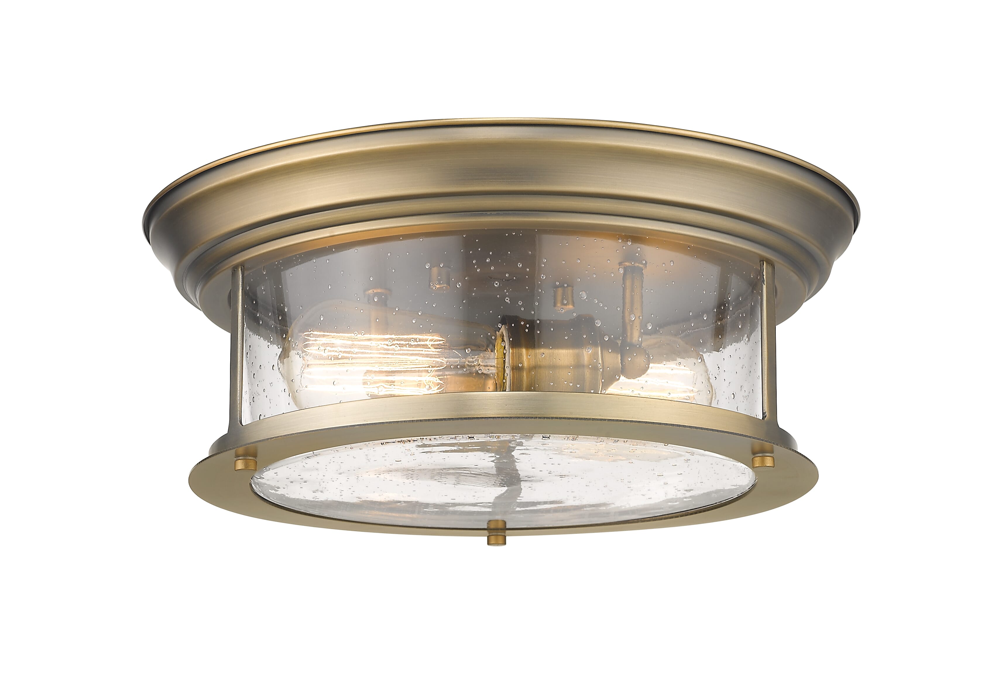 Sonna 2-Light Flush Mount Ceiling Light In Heritage Bra
