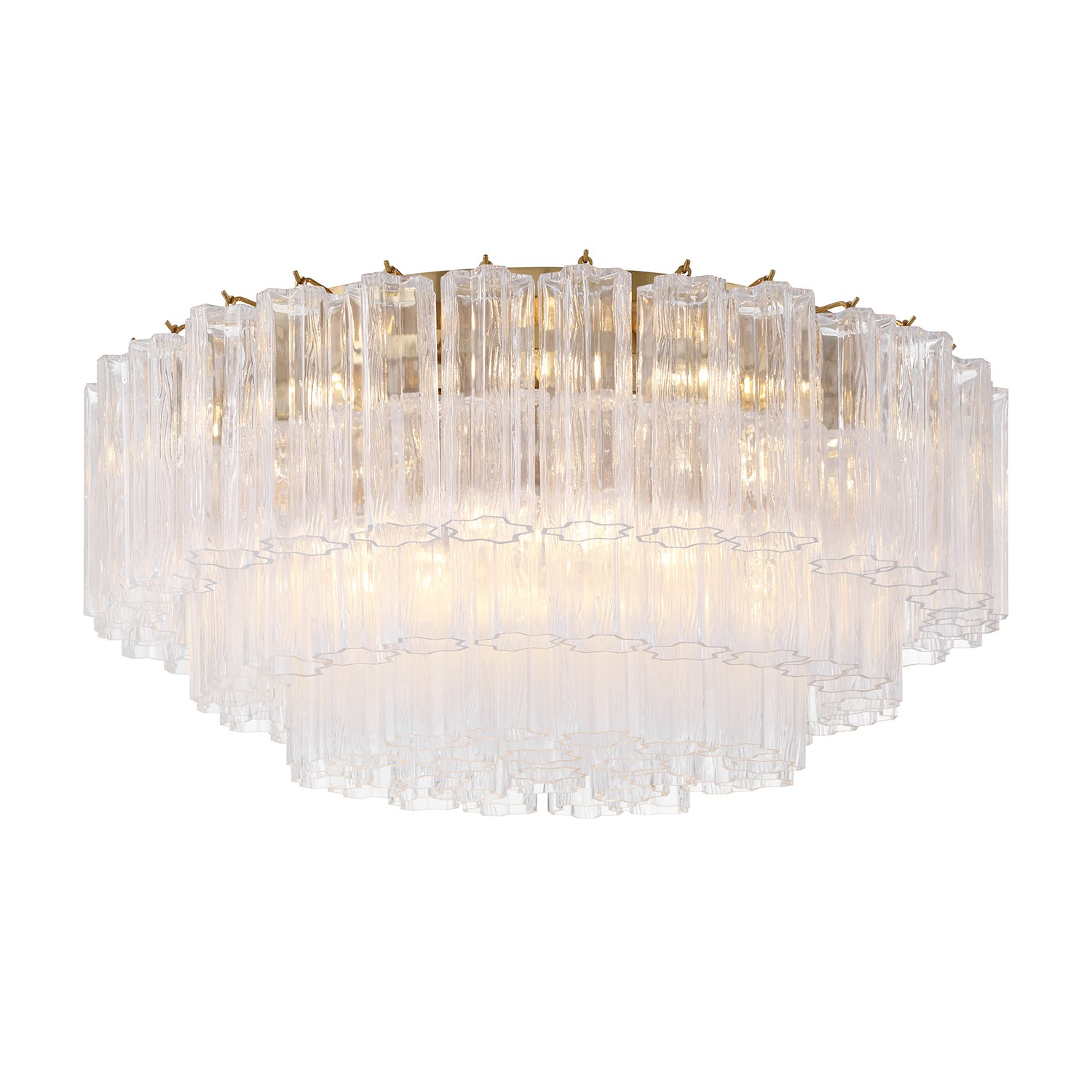 Aged Brass Flush Mount from the Addis Collection