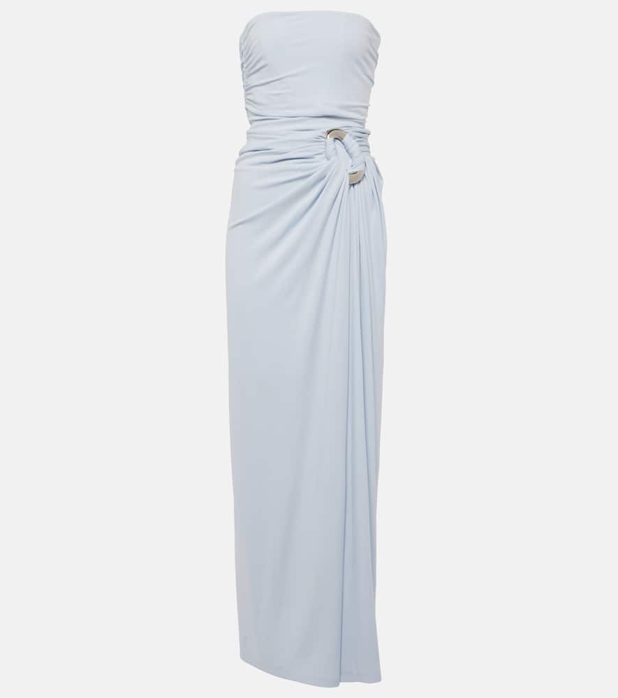 Emma draped jersey bustier gown