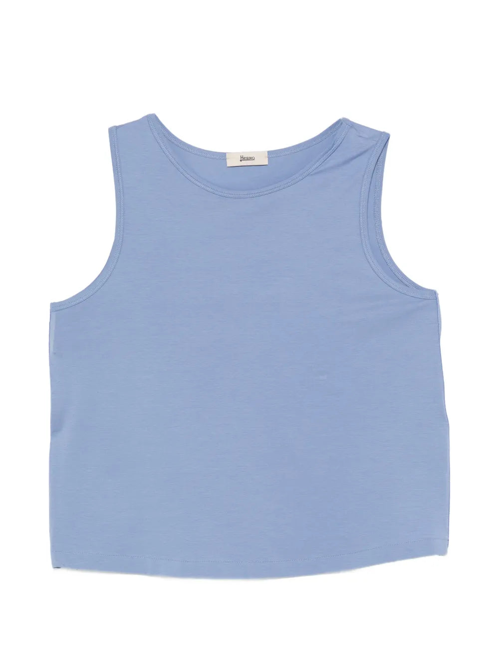Cotton-Blend Tank Top — Blue
