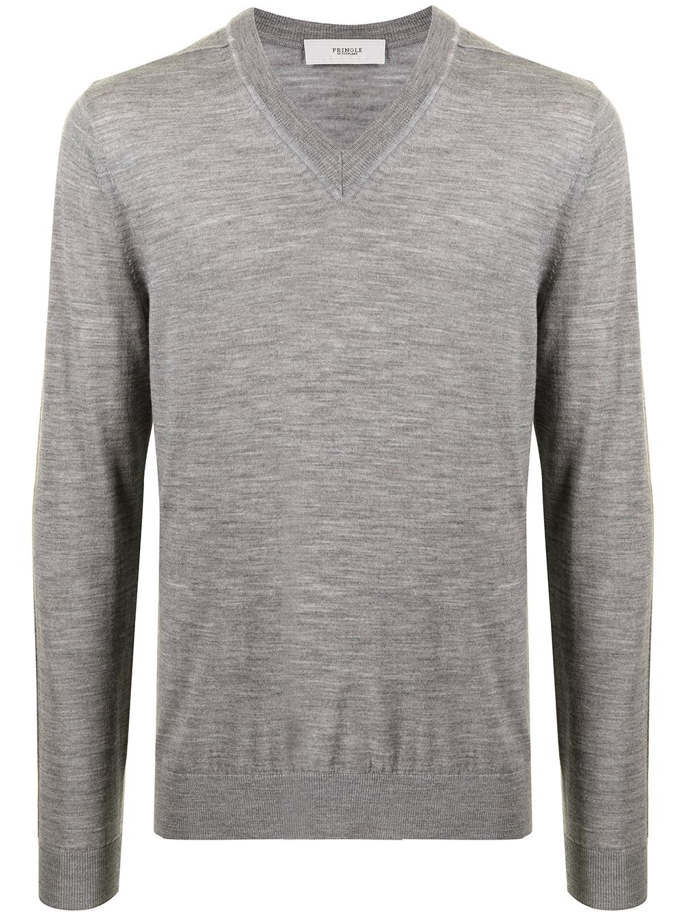V-neck merino wool jumper - Grey