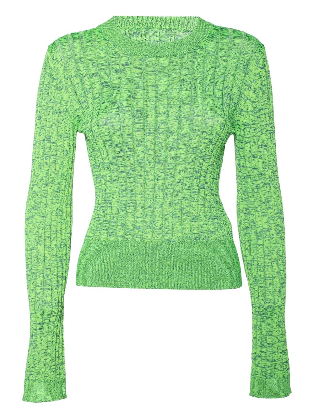 Marl-knit sweater - Green