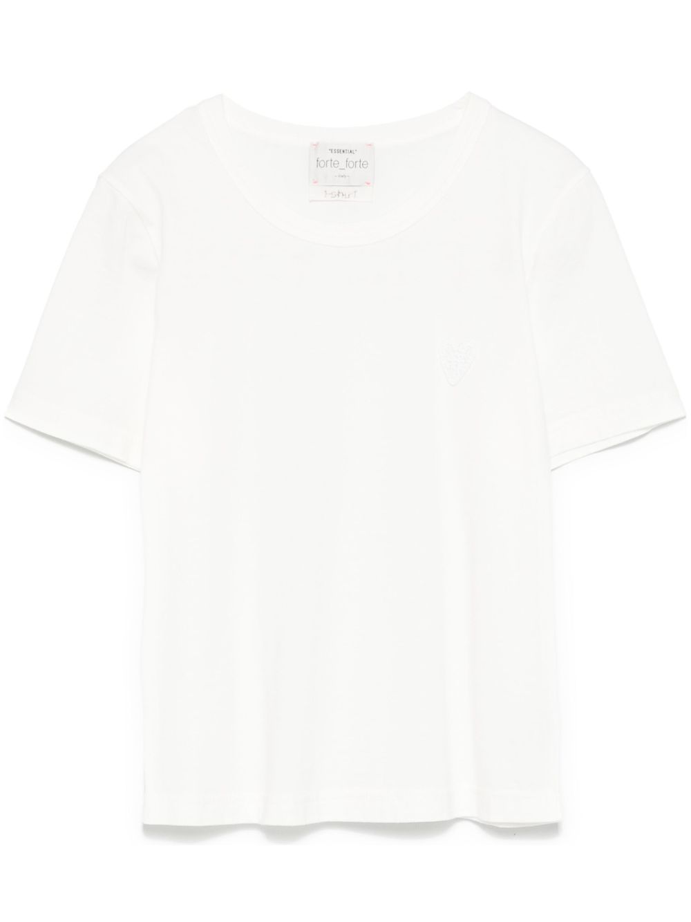 Heart-patch T-shirt - White