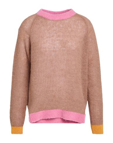 Manila Grace Woman Sweater Sand Size S Mohair wool, Alpaca wool, Polyamide
