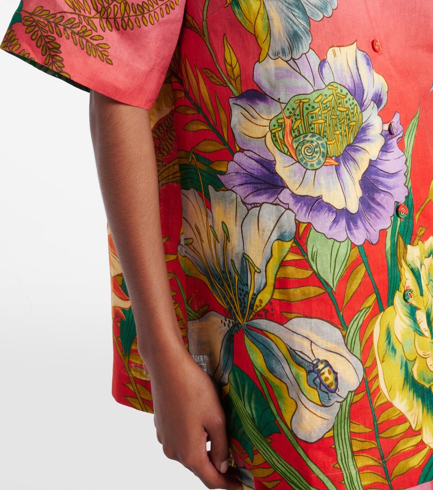 Alémais Inez floral linen shirt