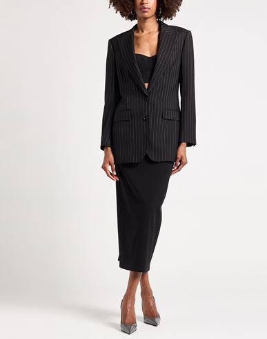 Woman Blazer Black Size 4 Virgin Wool