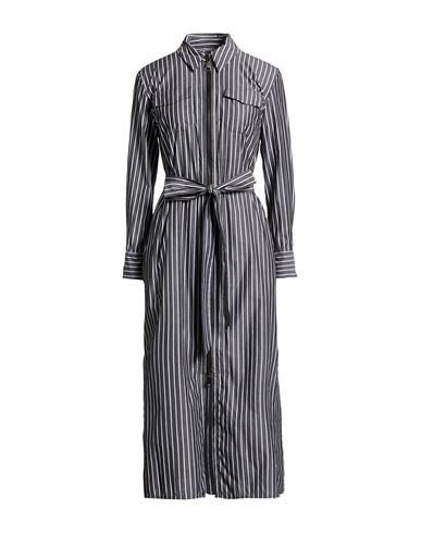 Woman Midi dress Charcoal Size XS Cotton