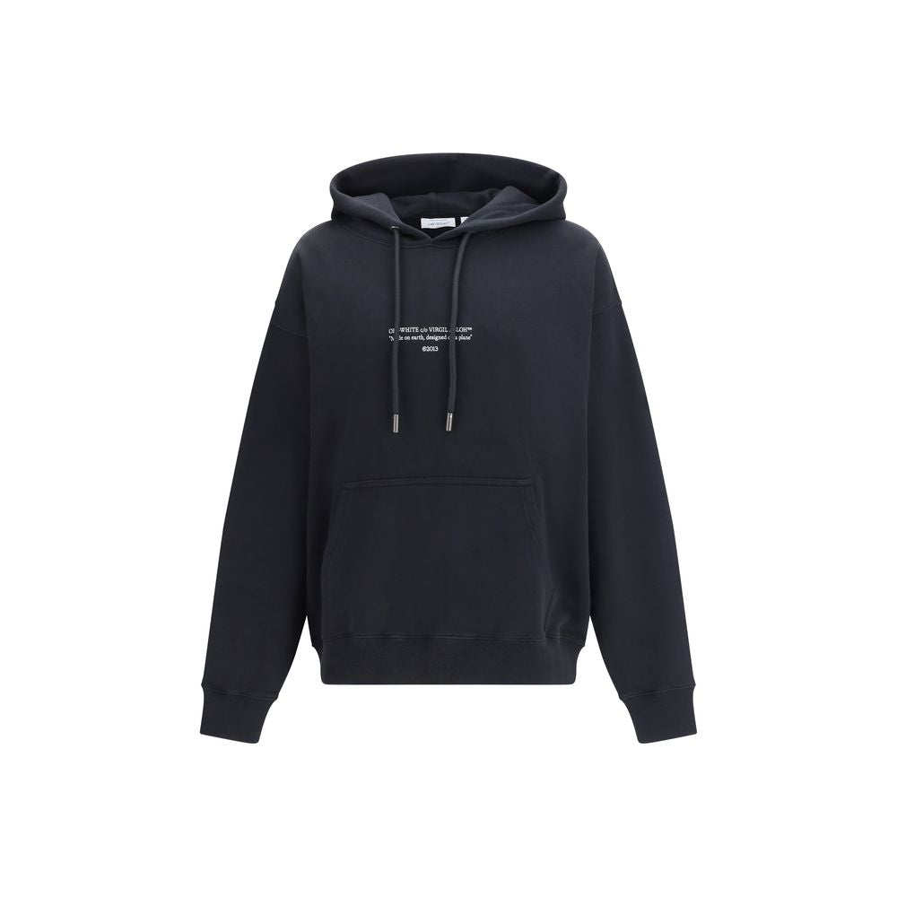 Logo-Print Cotton Hoodie — Black