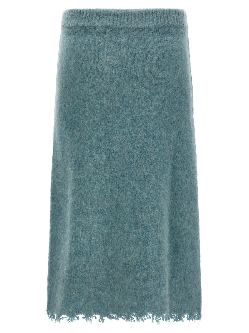 Wool Knit Skirt Skirts Light Blue
