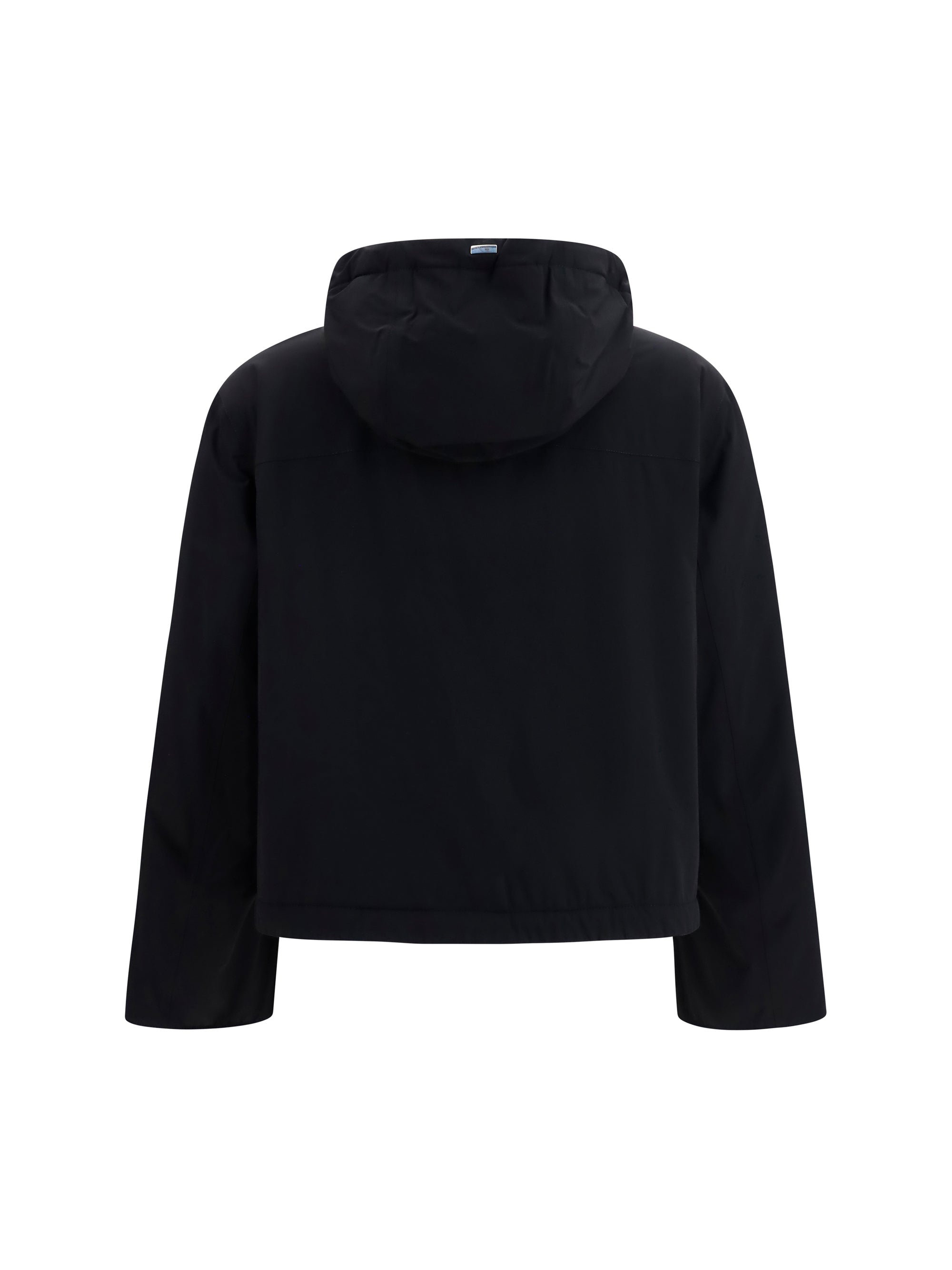 Hooded Padded Down Jacket — Black