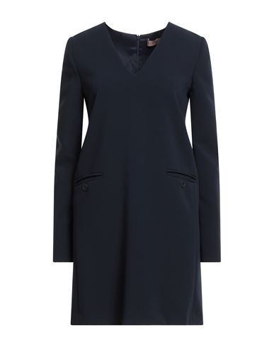 Woman Mini dress Navy Size 10 Polyester, Viscose, Elastane