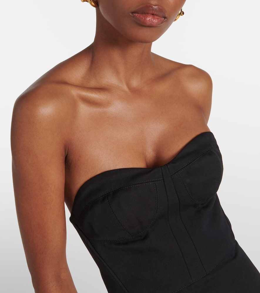 Jett cotton and wool corset dress