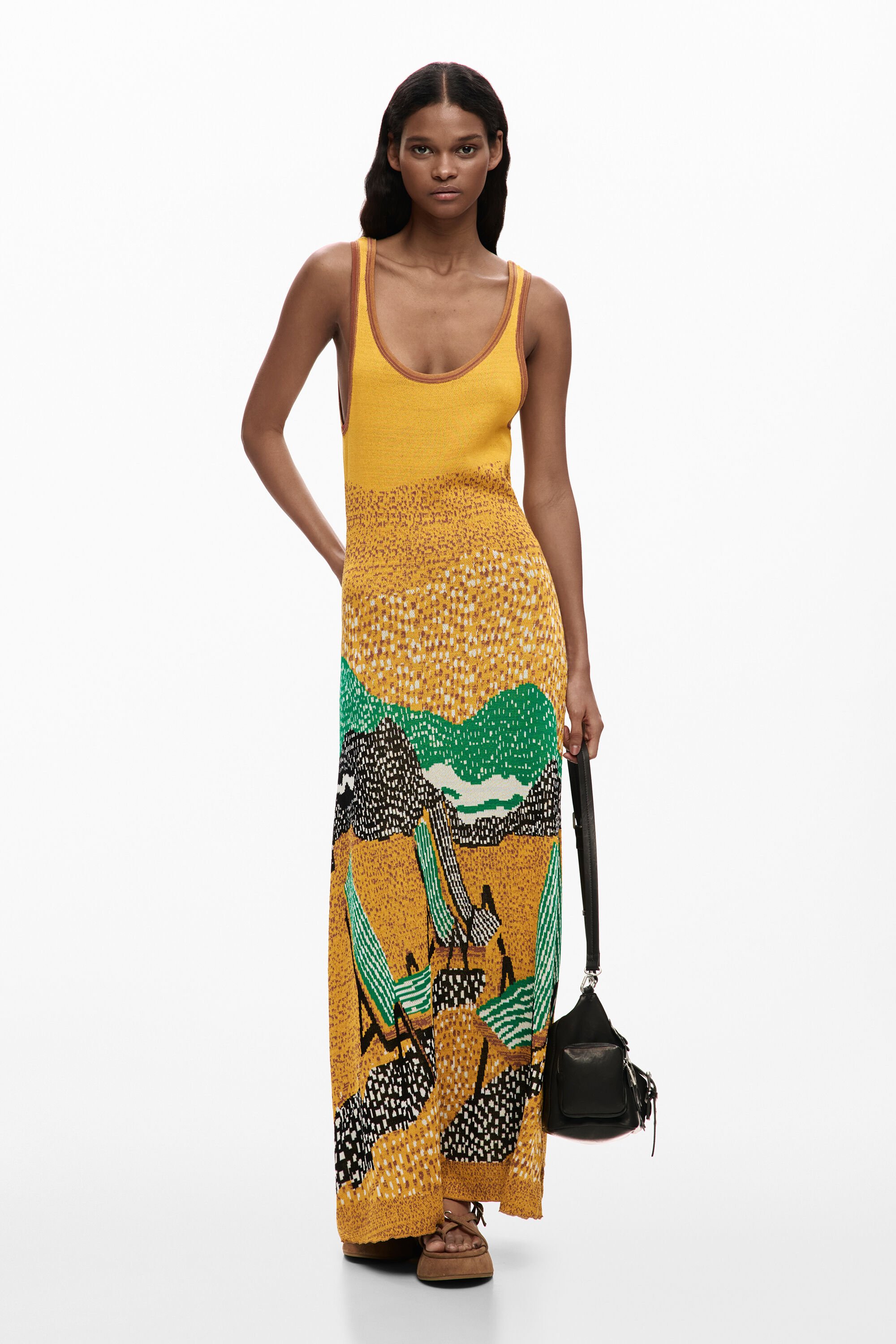 Printed strappy dre
