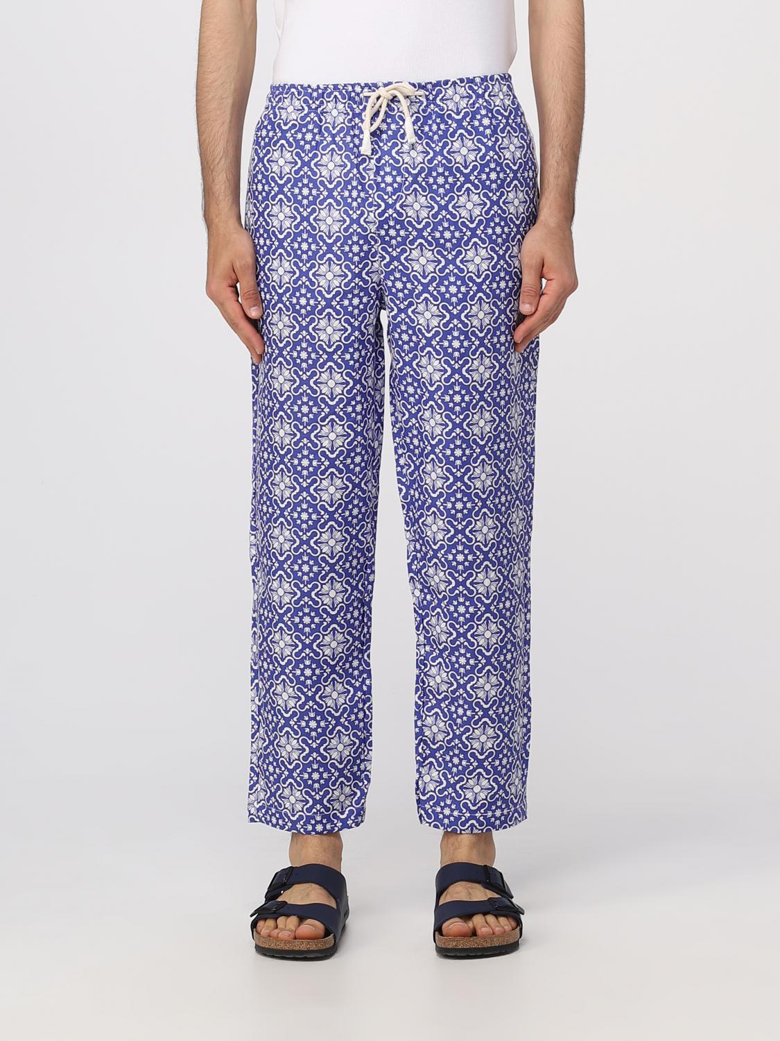 Pants Men color Blue