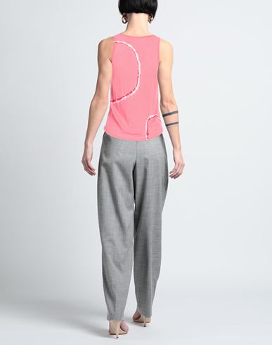 Woman Tank top Pink Size 0 Linen, Elastane