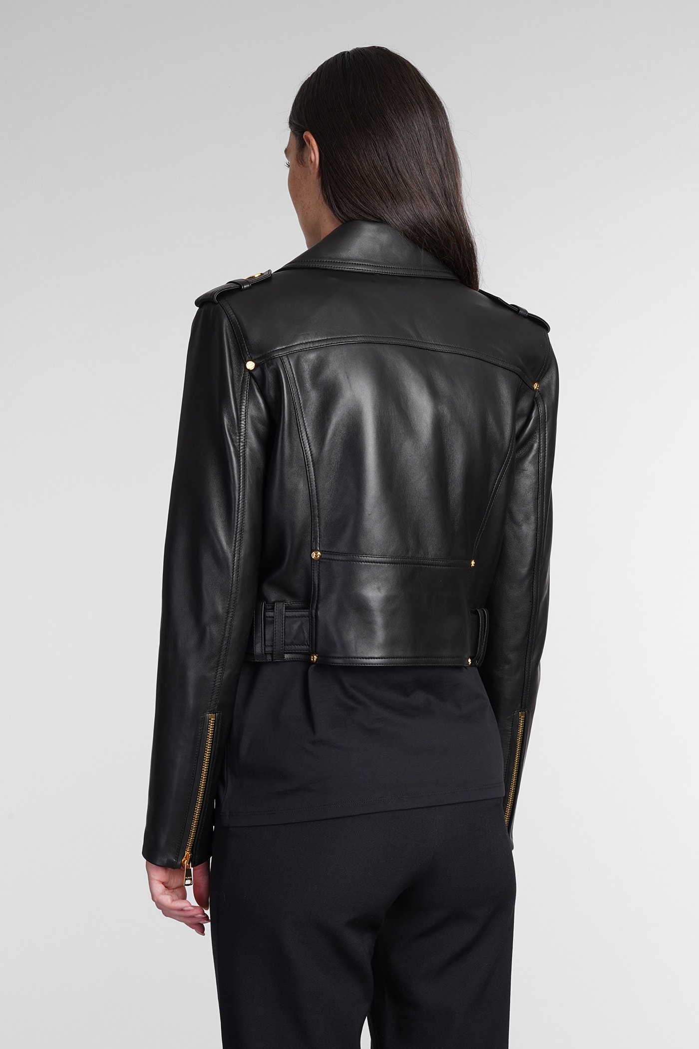Leather Jacket In Black Leather