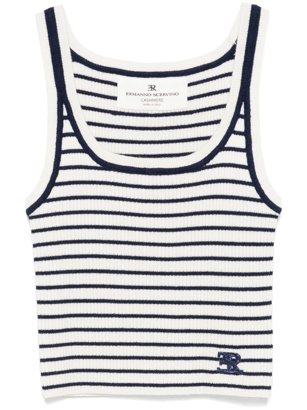Striped tank top - White