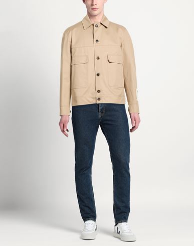 Man Jacket Beige Size 38 Cotton