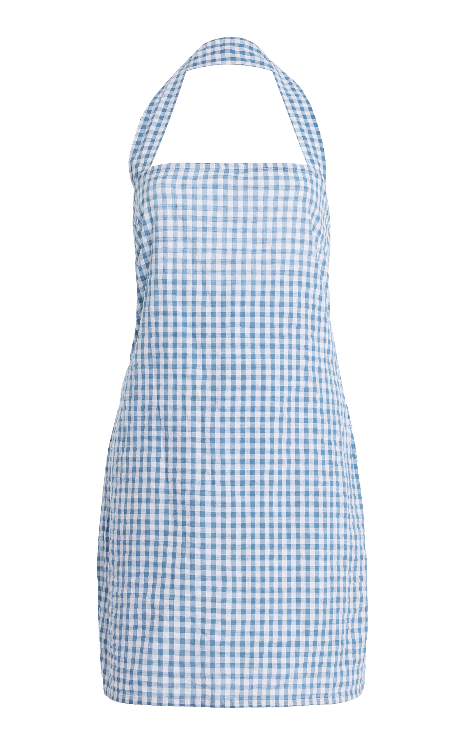 Juliette Gingham Seersucker Cotton Mini Halter Dress - Moda Operandi