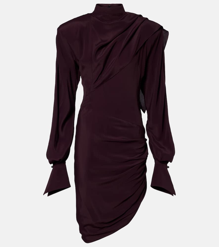 Draped asymmetric minidress