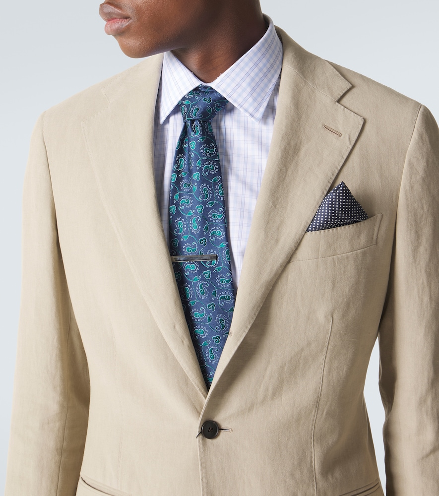 Checked cotton poplin shirt