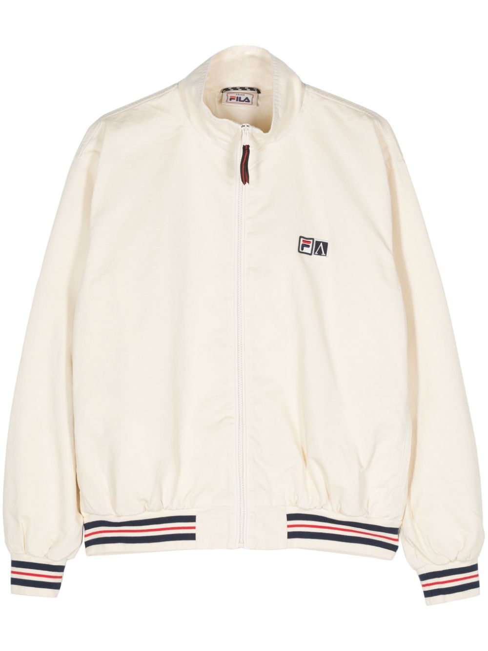Logo-appliqué bomber jacket - Neutrals