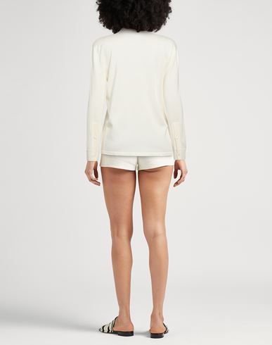 Woman Cardigan Ivory Size 0 Virgin Wool, Silk