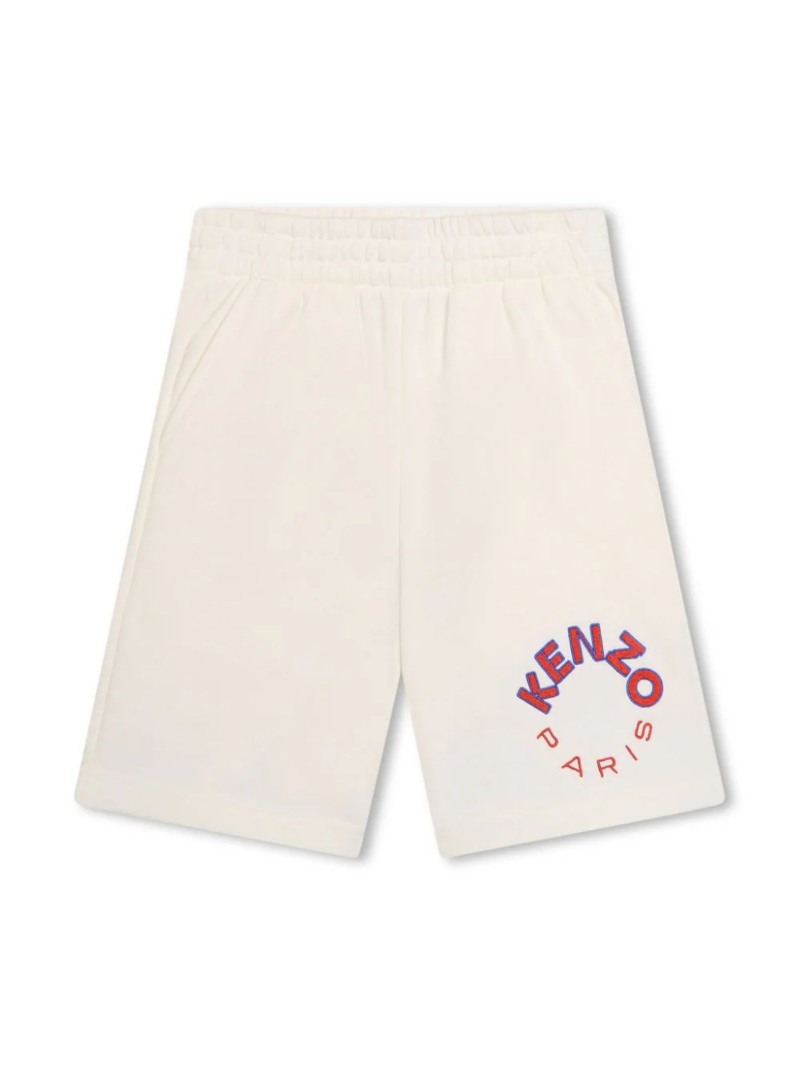 Logo-print cotton shorts - Neutrals