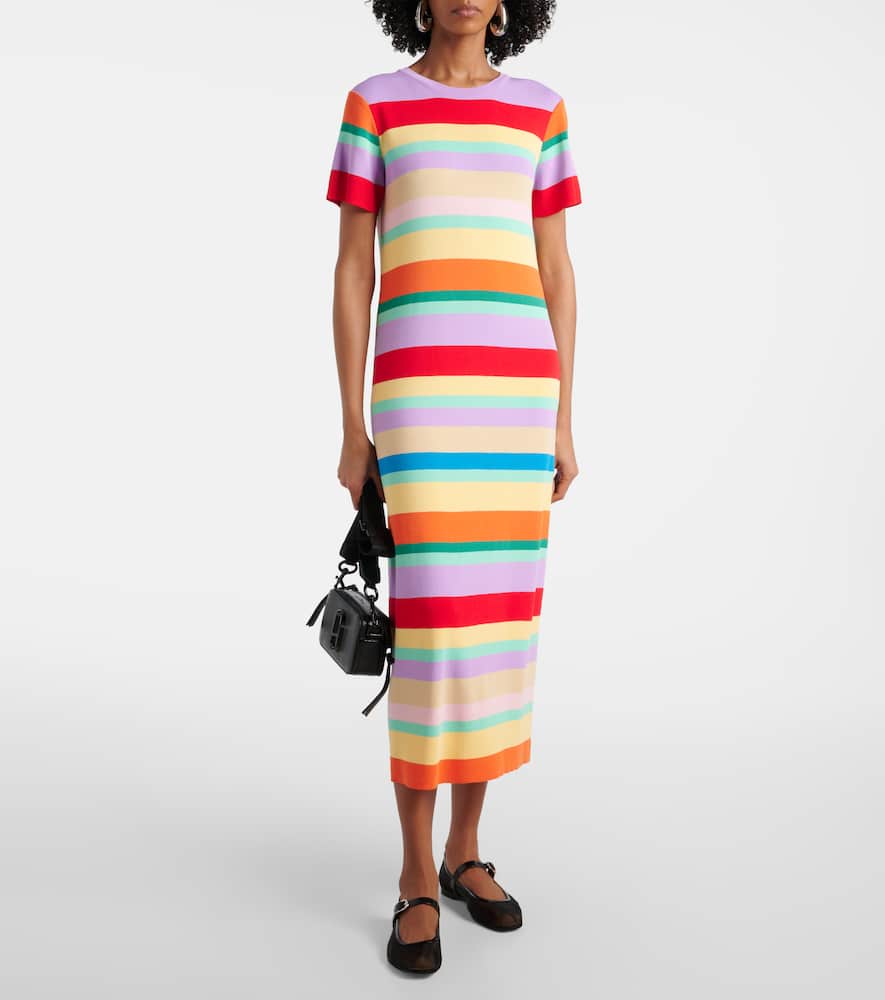 Duster striped maxi dress