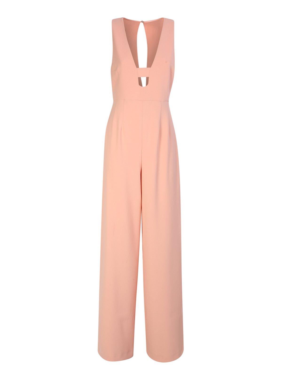 Cut-out V-neck Tailored Jumpsuit